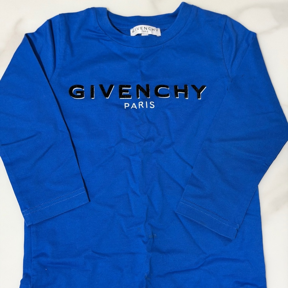 Givenchy Kids Royal Blue Long Sleeve Tee